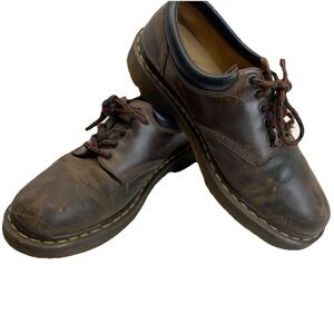 Dr. Martens 8053 Dark Brown Gaucho Crazy Horse Leather 5-Eye Air Wair Mens 12